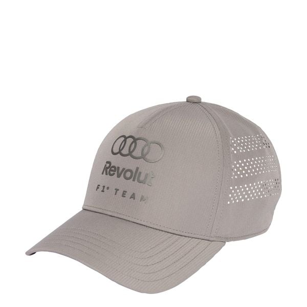 CZAPKA Z DASZKIEM AUDI REVOLUT F1 TEAM MECHANICS. Szare czapki męskie Adidas, bez wzorów, z materiału, sportowe. Za 199.00 zł.