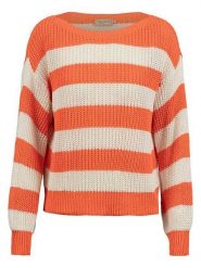 Herrlicher Sweter "Louise" w kolorze pomarańczowo-kremowym rozmiar: M. Brązowe swetry klasyczne damskie Herrlicher, m, ze splotem, bez kołnierzyka. Za 179.95 zł.