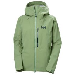 Damska kurtka wodoodporna Helly Hansen Verglas Bc. Zielone kurtki narciarskie i snowboardowe damskie Helly Hansen, bez wzorów, bez kaptura, narciarskie. W wyprzedaży za 1,134.05 zł.
