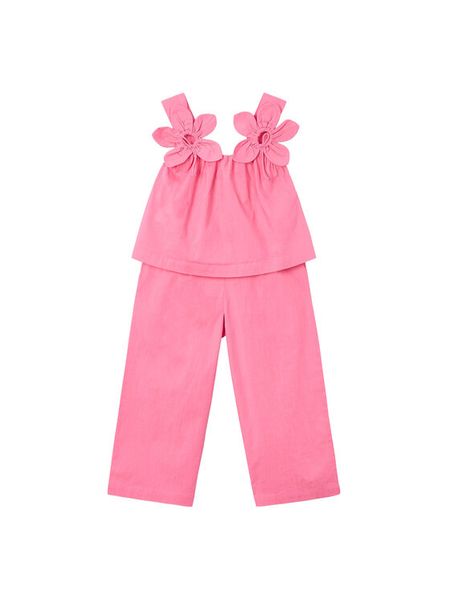 Mayoral Komplet top i spodnie 3596 Różowy Regular Fit. Czerwone spodnie dziewczęce Mayoral, z bawełny. Za 189.99 zł.