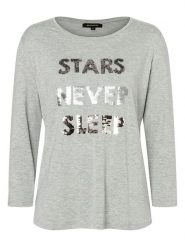 More & More Koszulka w kolorze szarym rozmiar: 46. Szare bluzki damskie MORE & MORE, bez wzorów, bez kołnierzyka, bez ramiączek. Za 60.99 zł.