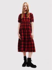 Desigual Sukienka codzienna Khan 22WWVW51 Czerwony Regular Fit. Czerwone sukienki damskie Desigual, na co dzień, s, bez wzorów, z bawełny, bez kołnierzyka, bez ramiączek, proste. Za 529.99 zł.