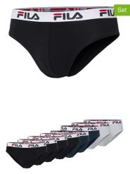 Fila Slipy (8 par) w kolorze granatowym, czarnym i szarym rozmiar: L. Czarne slipki męskie Fila, bez wzorów. Za 173.99 zł.