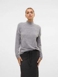 Vero Moda Sweter w kolorze szarym rozmiar: S. Szare golfy damskie Vero Moda, s, bez wzorów, ze splotem, bez ramiączek. Za 72.45 zł.