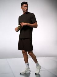 4F Spodenki treningowe szybkoschnące męskie 4F | Robert Lewandowski - brązowe M. Brązowe szorty sportowe męskie 4f, l, z materiału, do biegania. Za 169.99 zł.