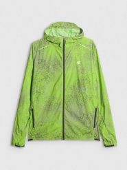 4F Kurtka do biegania męska - oliwkowa M. Brązowe kurtki treningowe męskie 4f, l, bez wzorów, do biegania. Za 349.99 zł.