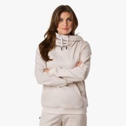 Bluza treningowa kobieca Swedemount Training Logo Hood II szybkoschnąca. Brązowe bluzy bez kaptura damskie SWEDEMOUNT, bez wzorów, bez ramiączek, bez kaptura. Za 199.99 zł.