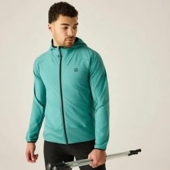 Męska kurtka Endurance: wodoodporna, wiatroodporna, elastyczna z kapturem. Niebieskie kurtki męskie Dare 2b, m, bez wzorów, z materiału, z kapturem. Za 383.50 zł.
