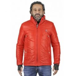 Kurtka narciarska Peak Mountain Capa. Czerwone kurtki męskie Peak Mountain, m, bez wzorów, z puchu, eleganckie, bez kaptura. Za 255.00 zł.