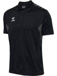 Koszulka sportowa Hummel Authentic Functional Polo. Czarne koszulki polo męskie HUMMEL, l, bez wzorów, z materiału, bez ramiączek. Za 129.00 zł.