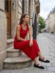 Sweter na ramiączkach basic - czerwony. Czerwone swetry klasyczne damskie Sinsay, l, bez kołnierzyka. Za 25.99 zł.