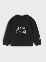 Bawełniana bluza crewneck z napisem - szary. Szare bluzy i bluzki niemowlęce Sinsay, bez wzorów, z bawełny, bez ramiączek, bez kaptura. Za 12.99 zł.