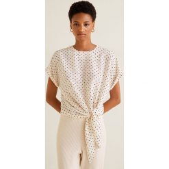 Mango - Top Lunar. Niebieskie topy damskie Mango, l, bez wzorów, z poliesteru, bez kołnierzyka. W wyprzedaży za 49.90 zł.