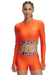 Under Armour Koszulka sportowa w kolorze pomarańczowym rozmiar: M. Pomarańczowe topy sportowe damskie Under Armour, m, bez wzorów, z materiału, bez ramiączek. Za 127.65 zł.