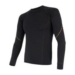 SENSOR Koszulka męska Merino Air Tee LS black-S. Czarne koszulki męskie z długim rękawem Sensor, m, z materiału. Za 199.40 zł.