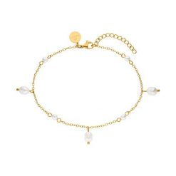 Purelei Purelei Bransoletki Na Kostkę Pearl Drop Bransoletki na nogę 1 ct Damski. Białe bransoletki damskie Purelei, srebrne. Za 143.49 zł.