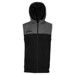 Kurtka Spalding Street Hooded Sleeveless. Czarne kurtki męskie Spalding, bez wzorów, eleganckie, bez kaptura. Za 266.00 zł.