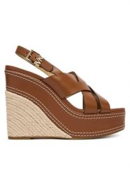 MICHAEL Michael Kors Sandały Nora 40S5NOHS3L Brązowy. Brązowe kozaki damskie MICHAEL Michael Kors, bez wzorów, ze skóry, bez obcasa, na koturnie. Za 739.99 zł.