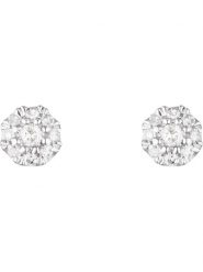 CARATELLI Złote kolczyki-wkrętki "Idylle" z diamentami rozmiar: onesize. Szare kolczyki damskie CARATELLI, z diamentem, złote. Za 806.90 zł.