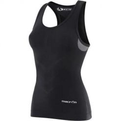 Damski tank top Macron Performance++. Czarne topy damskie Macron, bez wzorów, bez ramiączek. Za 261.00 zł.