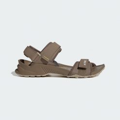 Sandały Terrex Hydroterra. Zielone sandały damskie Adidas, bez wzorów, z gumy, bez obcasa. Za 239.00 zł.
