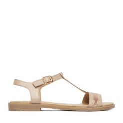 Sandały Lasocki. Brązowe sandały damskie Lasocki, bez wzorów, bez obcasa, na płaskiej podeszwie. Za 149.99 zł.