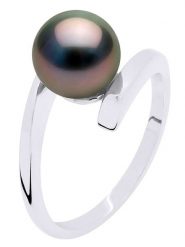 ATELIERS SAINT GERMAIN Srebrny pierścionek z perłami Tahiti rozmiar: 52. Czarne pierścionki damskie ATELIERS SAINT GERMAIN, z perłą, srebrne. Za 528.34 zł.