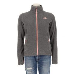 Second life - Kurtka polarowa TNF Grey dla kobiet - Jak nowy. Szare kurtki damskie The North Face, na zimę, s, bez wzorów, z materiału, bez kaptura. Za 169.16 zł.