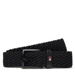 Pasek Męski Tommy Hilfiger. Czarne paski męskie Tommy Hilfiger, bez wzorów. Za 159.99 zł.