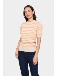 SAINT TROPEZ Sweter w kolorze beżowo-pomarańczowym rozmiar: M. Brązowe swetry klasyczne damskie Saint Tropez, m, z wiskozy, bez kołnierzyka. Za 78.99 zł.