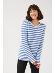Kaffe Sweter w kolorze biało-niebieskim rozmiar: XL. Białe swetry klasyczne damskie Kaffe, xl, z bawełny, bez kołnierzyka. Za 134.95 zł.