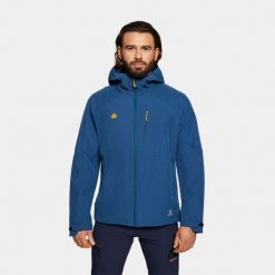 Kurtka męska softshell Alpinus Lautaro. Niebieskie kurtki męskie Alpinus, m, bez wzorów, z softshellu, sportowe, bez kaptura. Za 299.00 zł.