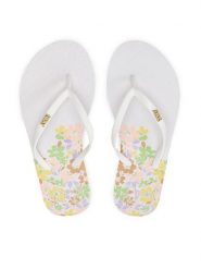 Roxy Japonki ARJL100683 Biały. Białe klapki damskie Roxy, bez wzorów, z tworzywa sztucznego, bez obcasa. Za 59.99 zł.