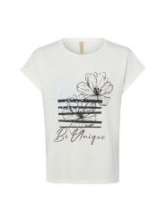 Soyaconcept® Koszulka damska - SC-Rina Kobiety Bawełna biały, L. Białe t-shirty damskie l, bez wzorów, z bawełny, bez kołnierzyka. Za 109.95 zł.