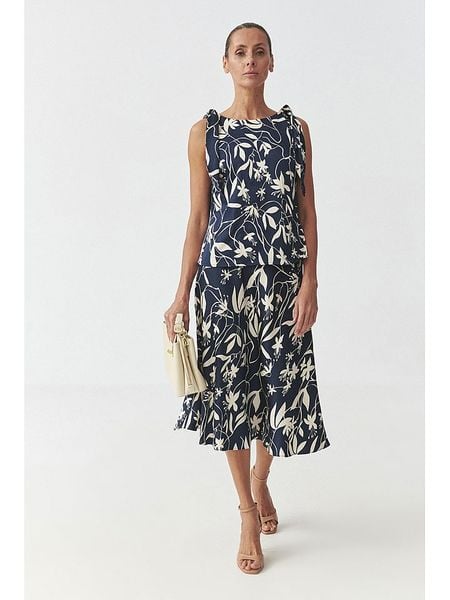 TATUUM Bluzka w kolorze granatowo-białym rozmiar: 44. Niebieskie bluzki damskie Tatuum, bez wzorów, bez kołnierzyka, bez ramiączek. Za 120.45 zł.