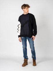 Nicolo Tonetto Bluza "Lien" | U41NTN1003 | Mężczyzna | Czarny, Biały, Granatowy. Białe bluzy bez kaptura męskie Nicolo Tonetto, m, z bawełny. W wyprzedaży za 379.00 zł.