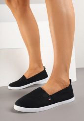 Czarno-Białe Klasyczne Tenisówki Vices Wsuwane z Elastycznymi Wstawkami Teladiela. Czarne trampki i tenisówki damskie Born2be, bez wzorów, z jeansu. Za 39.99 zł.