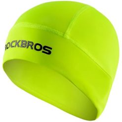 Czapka rowerowa zimowa dla dorosłych Rockbros YPP016YL. Żółte czapki męskie ROCKBROS, na zimę, bez wzorów, z materiału, sportowe. Za 49.90 zł.