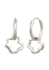 Elli Kreolki Damskie Kwiat 925 Sterling Silver Kolczyki 1 ct. Szare kolczyki damskie Elli, srebrne. Za 233.99 zł.