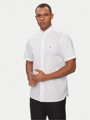 Tommy Hilfiger Koszula 1985 MW0MW33810 Biały Slim Fit. Białe koszule męskie Tommy Hilfiger, m, bez wzorów, z bawełny, bez kołnierzyka, bez ramiączek. Za 289.99 zł.