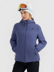 4F Kurtka narciarska membrana 5000 damska - granatowa XS. Niebieskie kurtki damskie 4f, xs, bez wzorów, z materiału, bez kaptura, narciarskie. Za 349.99 zł.