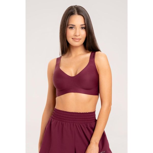 Stanik fitness cardio damski Gym Glamour Court. Brązowe biustonosze sportowe damskie GYM GLAMOUR, bez wzorów. Za 159.99 zł.
