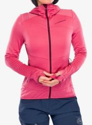 Bluza z kapturem damska La Sportiva Aequilibrium Thermal Hoody. Czerwone bluzy z kapturem damskie La Sportiva, l, z materiału. Za 665.49 zł.
