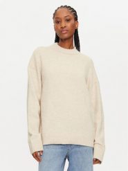 Calvin Klein Sweter J20J224636 Brązowy Regular Fit. Brązowe swetry klasyczne damskie CALVIN KLEIN, s, z syntetyku, bez kołnierzyka. Za 479.99 zł.