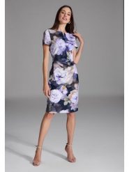 SWING Sukienka w kolorze lawendowo-granatowym rozmiar: 48. Niebieskie sukienki damskie Swing, bez wzorów, bez kołnierzyka, bez ramiączek, mini. Za 176.91 zł.