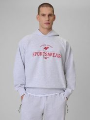 4F Bluza dresowa loose z kapturem męska - szara L. Szare bluzy z kapturem męskie 4f, l, z dresówki. Za 199.99 zł.