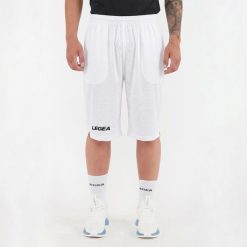 Białe oddychające szorty biegowe Cleveland. Białe spodenki sportowe damskie Legea, xs, z poliesteru, do biegania. Za 84.00 zł.