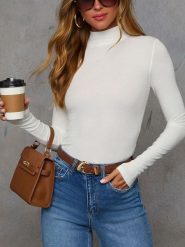 Milan Kiss Koszulka w kolorze białym rozmiar: L. Białe bluzki damskie Milan Kiss, l, bez wzorów, bez kołnierzyka, bez ramiączek. Za 139.54 zł.