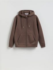 Bluza z kapturem - beżowy. Brązowe bluzy z kapturem męskie Reserved, l, z bawełny. Za 149.99 zł.