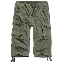 Szorty bushcraft męskie Brandit M65 3/4 Urban Legend Olive. Zielone szorty męskie Brandit, z bawełny, bez kołnierzyka. Za 189.40 zł.